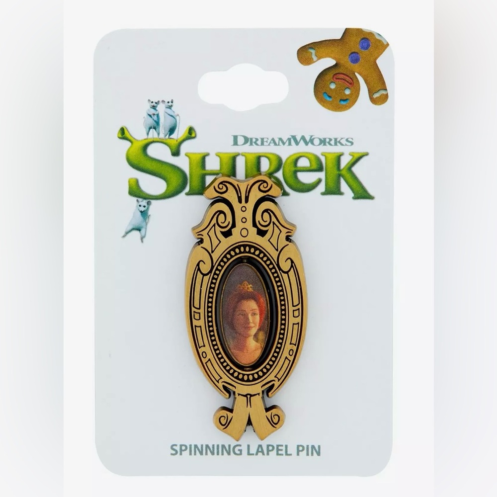 DreamWorks Fiona from Shrek Magic Mirror Spinning Lapel Enamel Pin (Bioworld)